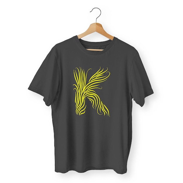 Einfaches schwarzes T-Shirt-Design