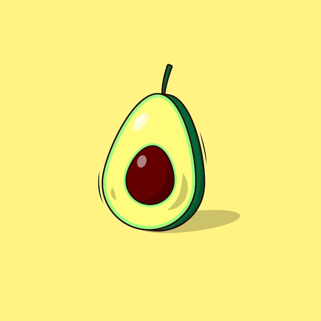 Vektor einfaches und minimales avocado-logo