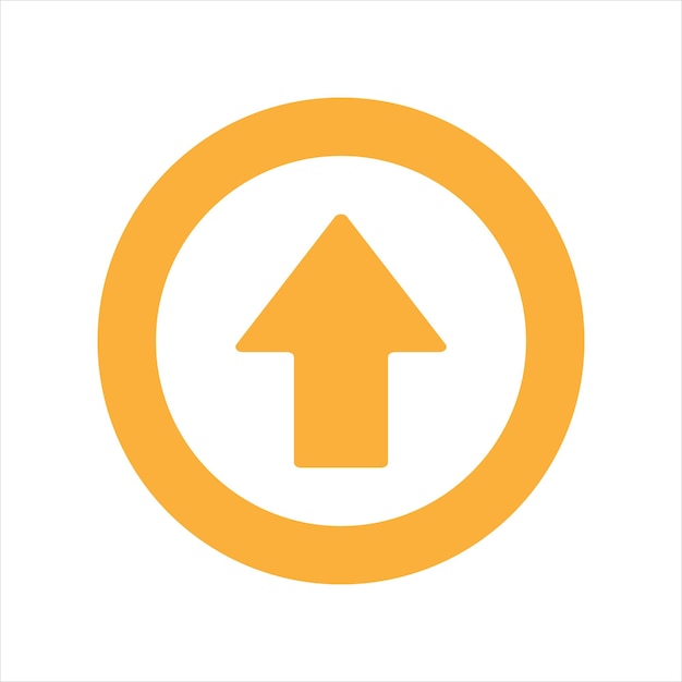 Einfaches upload-symbol in oranger farbe