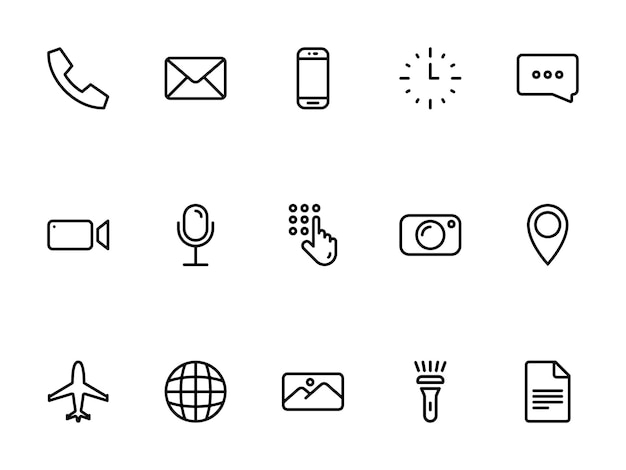 Einfaches Vektor-Symbol auf einem Thema Telefon Smartphone Funktion App Gerät