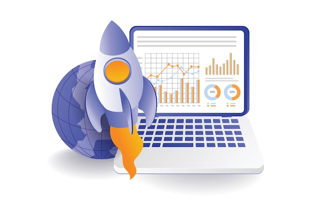 Einführung einer neuen Business-Analytics-Konzeptillustration