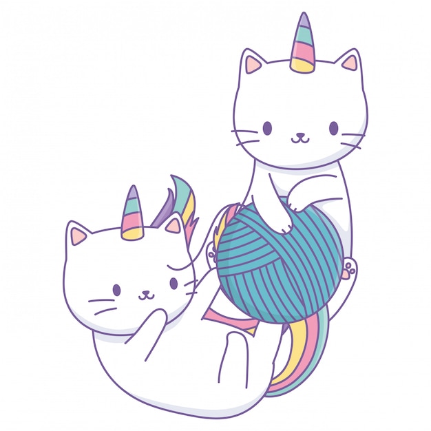 Einhorn-katzen-cartoons