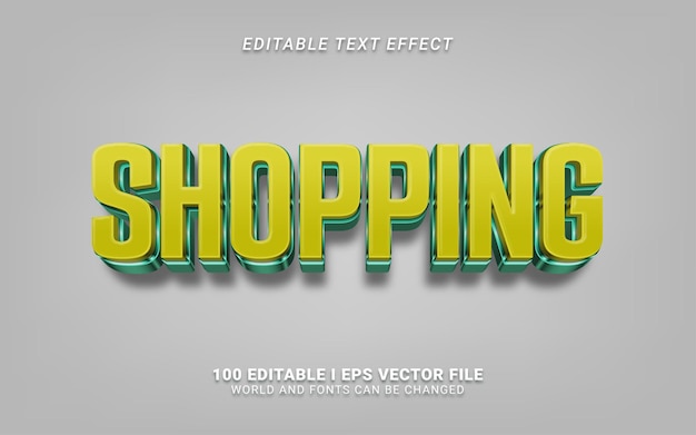 Einkaufen 3d-text-effekt-design