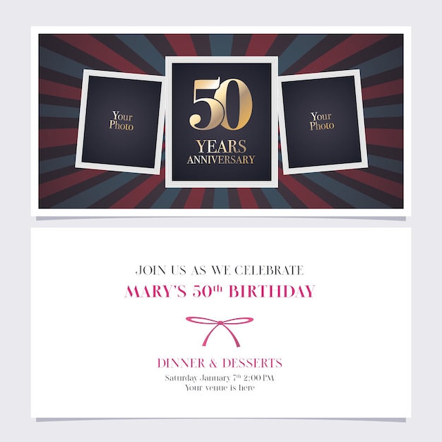 Einladungskarte zum 50-jährigen jubiläum