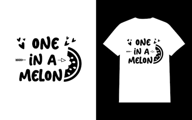 Vektor eins in einer melone, baby svg zitiert t-shirt-design