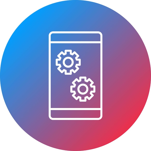 Einstellung des System-Icon-Vektorbildes Kann für Mobile UI UX verwendet werden