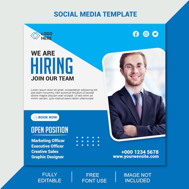 Einstellung von Social-Media-Instagram-Post-Design