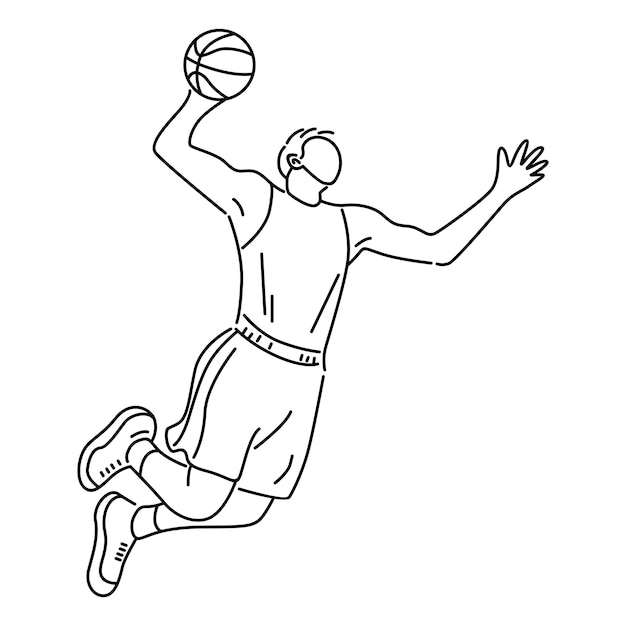 Eintauchen des Basketballspielers