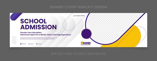 Vektor eintritts-cover-banner-vorlage mit bildraum