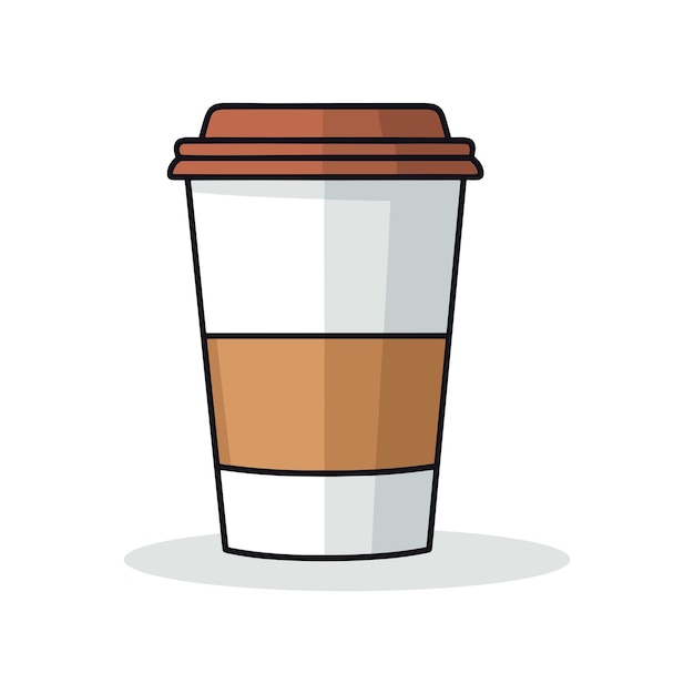 Einweg-Kaffee-Pappbecher-Symbol isoliert auf weißem Hintergrund Vektorillustration
