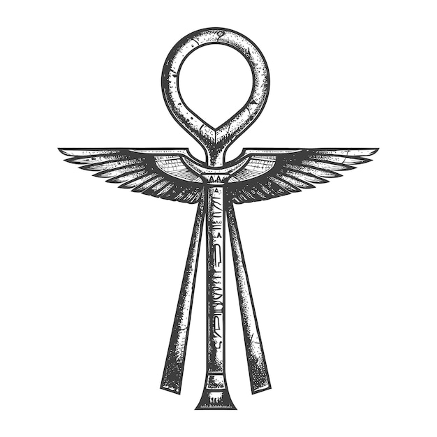 Vektor einzelne alte ägyptische hieroglyphen ein symbol bild mit alter gravierungsart