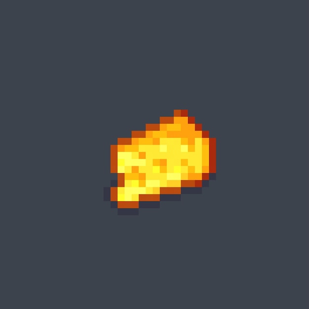 Einzelner käse im pixel-art-stil