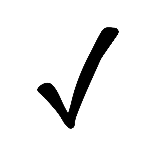 Einzelnes Element des Kontrollkästchens im Doodle-Business-Set. Handgezeichnete Vektorgrafik für Karten, Poster, Aufkleber und professionelles Design.