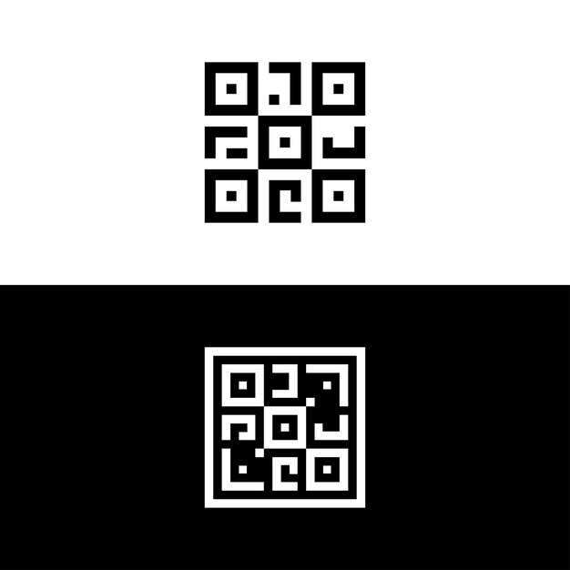 Vektor einzigartige qr-code-logo-symbolvorlage für digitales scannen