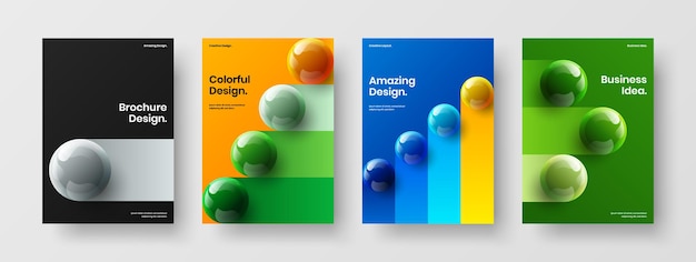 Einzigartige vektordesign-layout-sammlung für das corporate cover