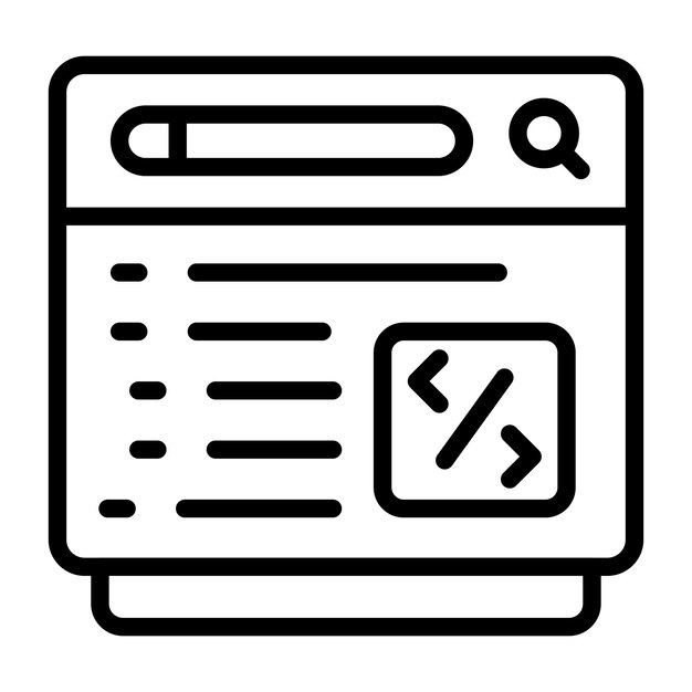 Einzigartiges Design-Symbol der Web-Codierung