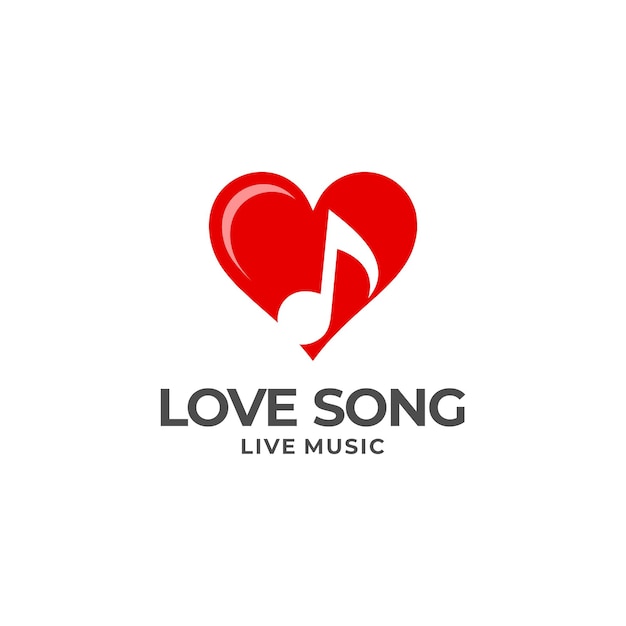 Einzigartiges Liebeslied-Logo-Design