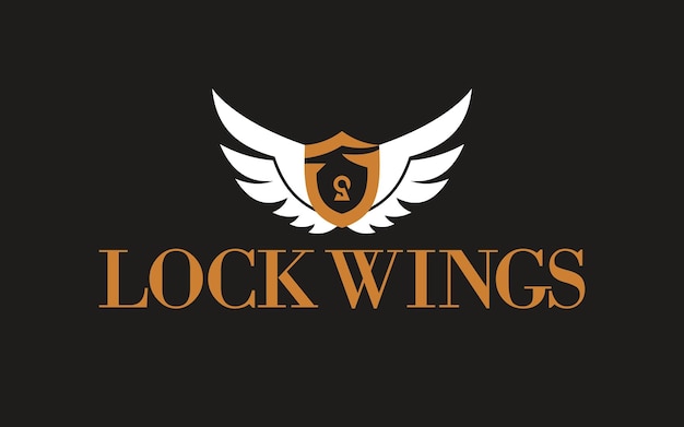 Vektor einzigartiges und kreatives lockwings-logo-design