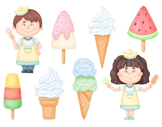 Eis aquarell clipart