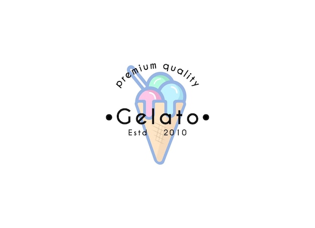 Eis gelato premium logo