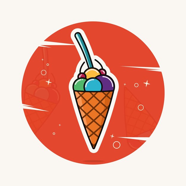 Vektor eis-icon-design-vektor-illustration