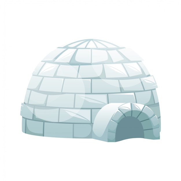 Eis-iglu. winter nordlandschaft. das leben der inuit.