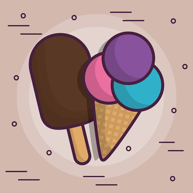 Eis und eiscreme-bar-symbol