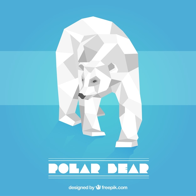 Eisbär im low-poly-stil