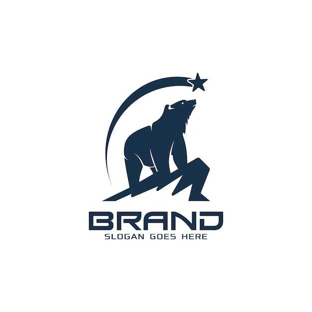 Eisbären-logo für jedes mit eisbären verbundene unternehmen