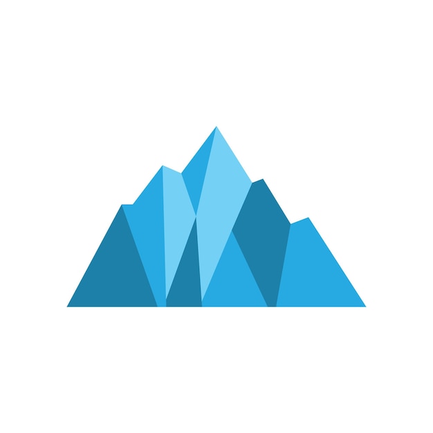 Vektor eisberg-logo, antarktis-logo-design, einfache natur-landschafts-vektor-illustrationsvorlage