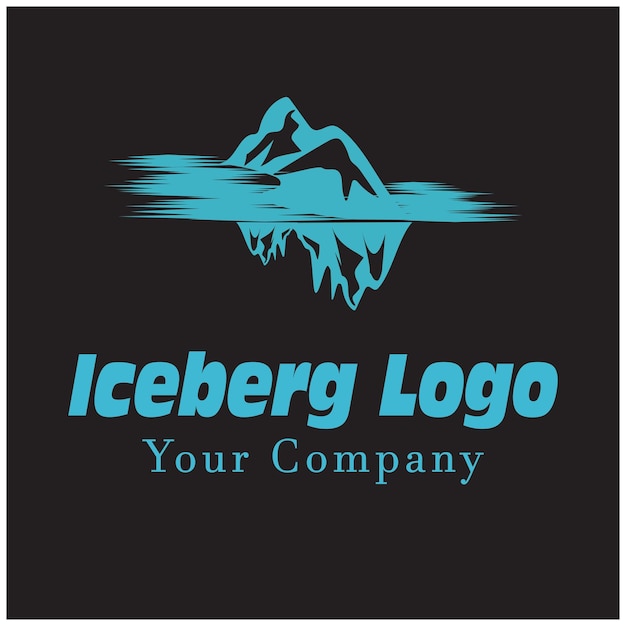 Eisberg logo vorlage vektor symbol natur