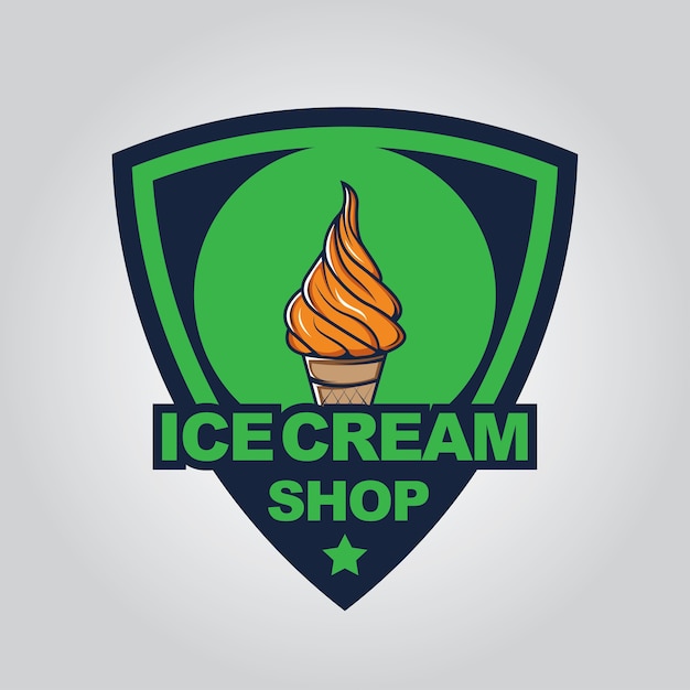 Eiscreme-emblem-abzeichen-label