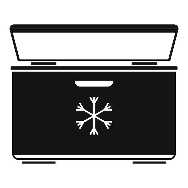 Vektor eiscreme-kühlschrank-symbol einfache illustration des eiscreme-kühlschrank-vektorsymbols für webdesign isoliert auf weißem hintergrund