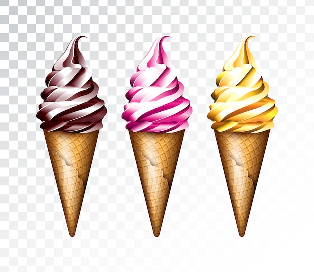 Eiscreme lokalisierte Illustration mit köstlichem Nachtisch des Baums besten Geschmack