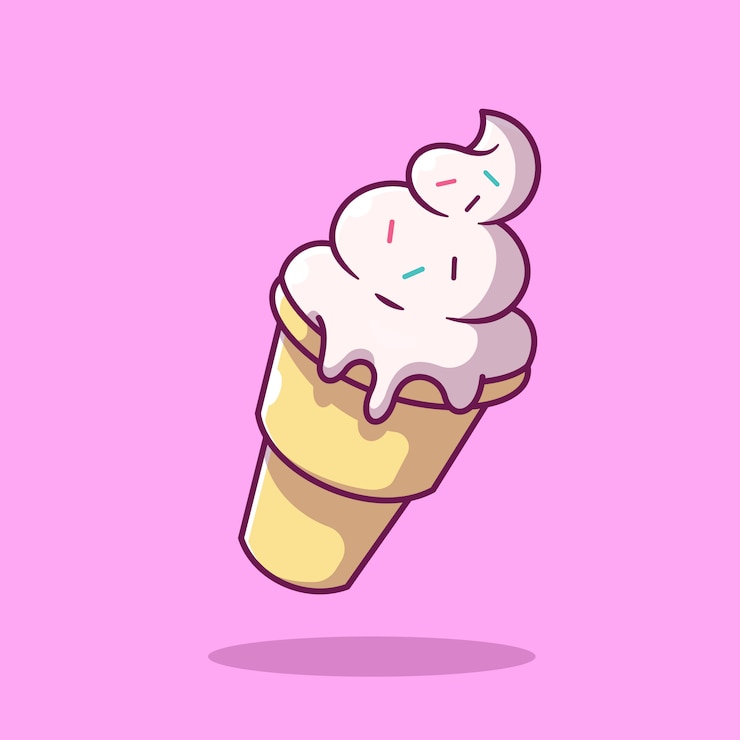Vektor eiscreme-symbol. fast-food-sammlung. food icon isoliert
