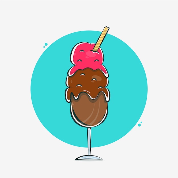 Vektor eisdessertillustration.