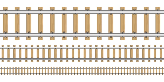 Eisenbahn in verschiedenen Größen Illustration lokalisiert auf weißem Hintergrund