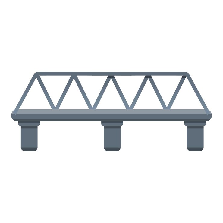 Vektor eisenbahnbrücken-symbol cartoon des eisenbahnbrücken-vektorsymbols für webdesign isoliert auf weißem hintergrund