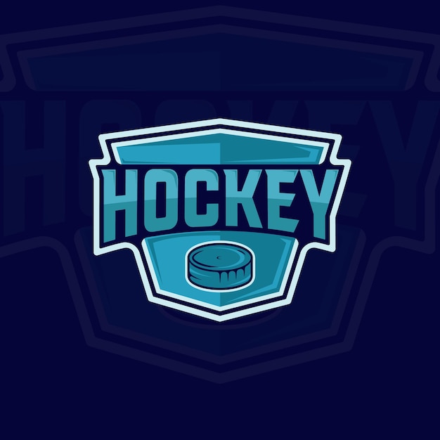 Vektor eishockey-logo, vektor-illustrationsvorlage, ikonen-vorlage, grafik-design, puck für das eishockee-zeichen