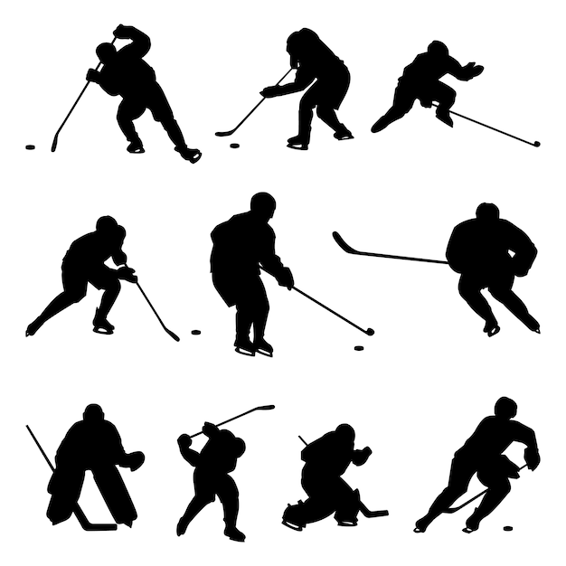 Eishockey-spieler-schwarz-silhouette