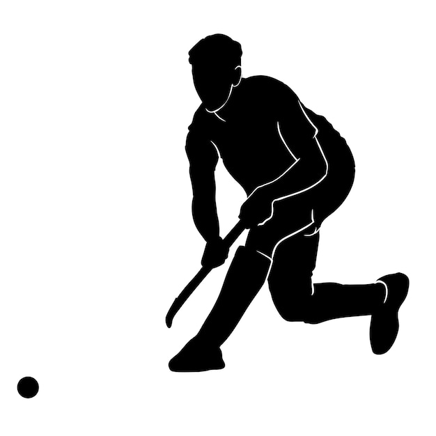 Eishockeyspieler Silhouette