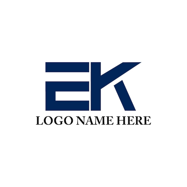 EK-Logo Buchstabe Logo Monogramm Geschäftslogo Anfangslogo Modernes Logo Minimalistisches Logo Kreatives Logo
