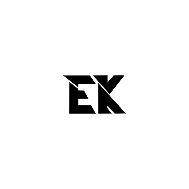 Vektor ek-monogramm-logo-design, buchstabe, text, name, symbol, einfarbig, logo, alphabet, zeichen, einfaches logo