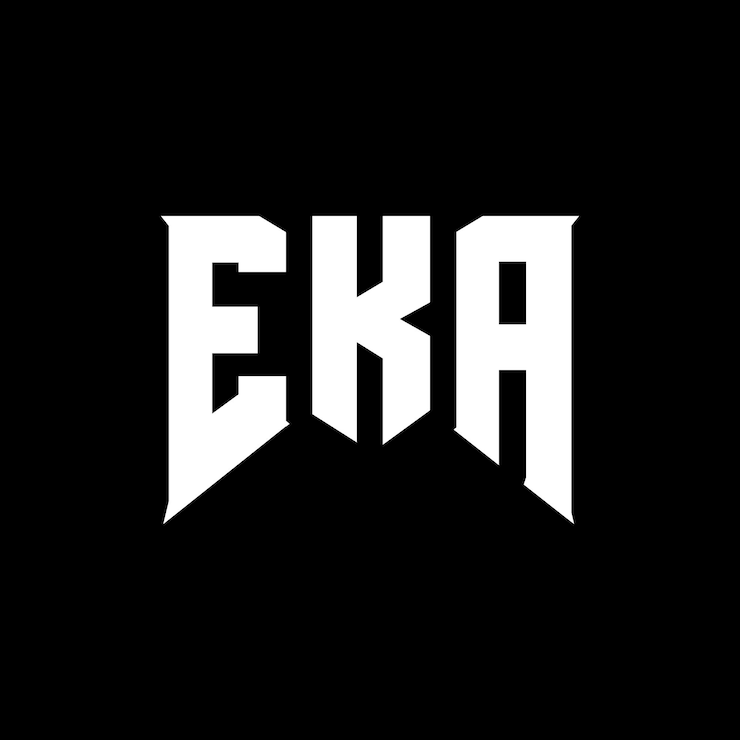 Vektor eka buchstaben-logo-design für das technologieunternehmen eka logo-design schwarz-weiß-farbkombination eka logo eka vektor eka design eka ikon eka alphabet eka typografie logo-design