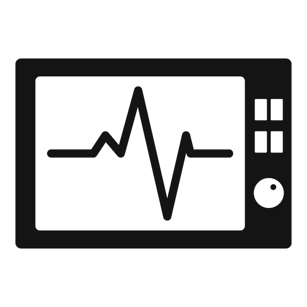 Ekg-symbol einfache illustration des ekg-vektorsymbols für das web