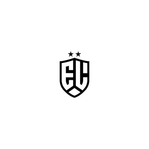 EL-Monogramm-Logo-Design, Buchstabe, Text, Name, Symbol, einfarbig, Logo, Alphabet, Zeichen, einfaches Logo