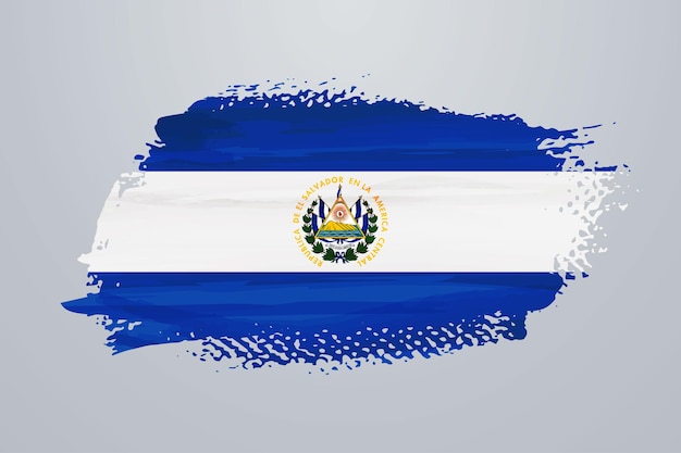 El salvador pinsel farbe flagge