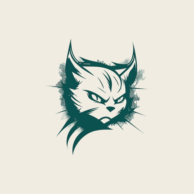 Electric Thunder Katze Logo-Design-Vorlage