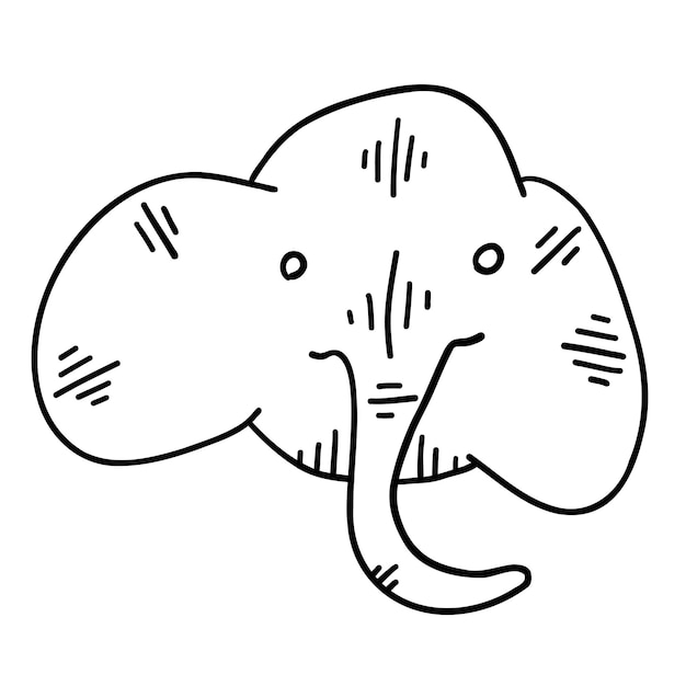 Elefant im flachen cartoon-stil