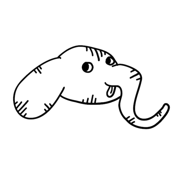 Elefant im flachen cartoon-stil